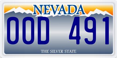 NV license plate 00D491