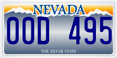 NV license plate 00D495