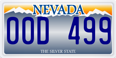 NV license plate 00D499