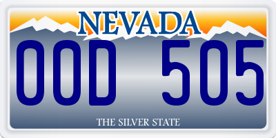 NV license plate 00D505