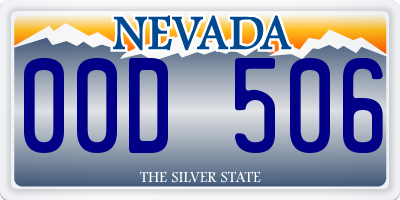 NV license plate 00D506