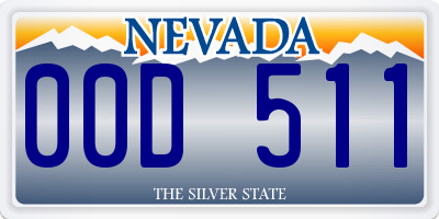 NV license plate 00D511