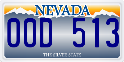 NV license plate 00D513