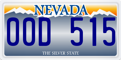 NV license plate 00D515