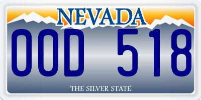 NV license plate 00D518