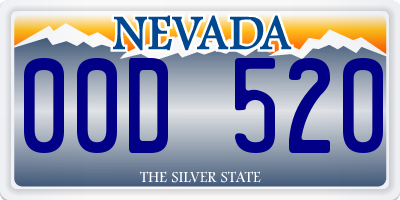 NV license plate 00D520