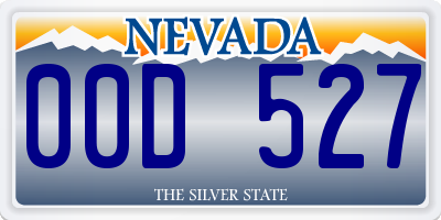 NV license plate 00D527