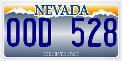 NV license plate 00D528