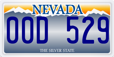 NV license plate 00D529