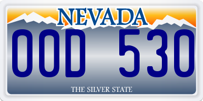 NV license plate 00D530