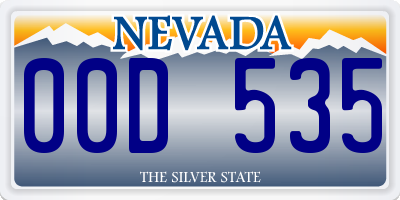 NV license plate 00D535