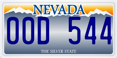 NV license plate 00D544