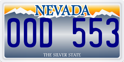 NV license plate 00D553
