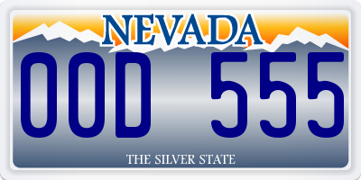 NV license plate 00D555