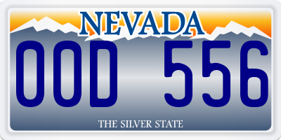 NV license plate 00D556