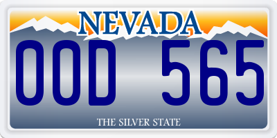 NV license plate 00D565