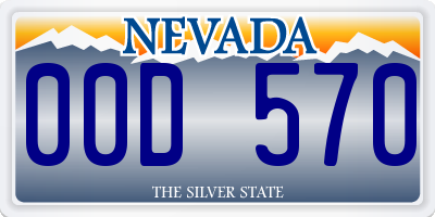 NV license plate 00D570