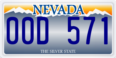 NV license plate 00D571