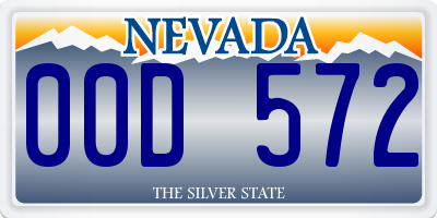 NV license plate 00D572