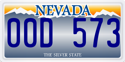 NV license plate 00D573