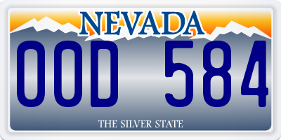 NV license plate 00D584