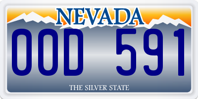 NV license plate 00D591