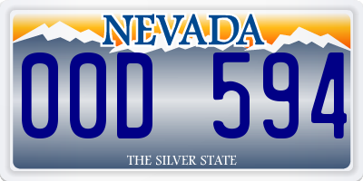 NV license plate 00D594