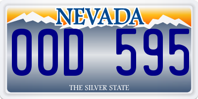 NV license plate 00D595