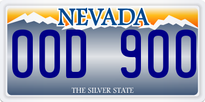 NV license plate 00D900