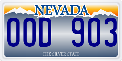 NV license plate 00D903