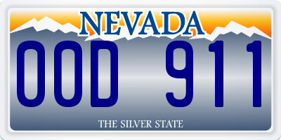 NV license plate 00D911