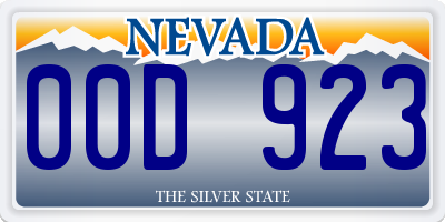 NV license plate 00D923