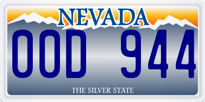 NV license plate 00D944