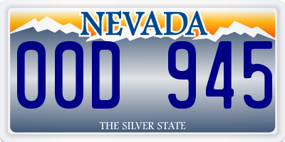 NV license plate 00D945