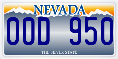NV license plate 00D950