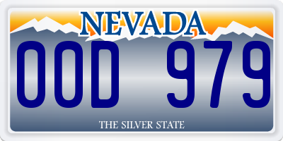 NV license plate 00D979