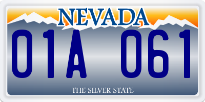 NV license plate 01A061