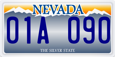 NV license plate 01A090