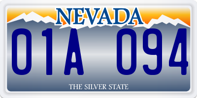 NV license plate 01A094