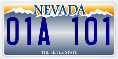 NV license plate 01A101