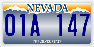 NV license plate 01A147