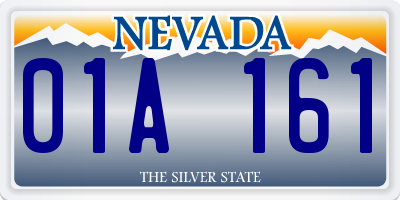 NV license plate 01A161