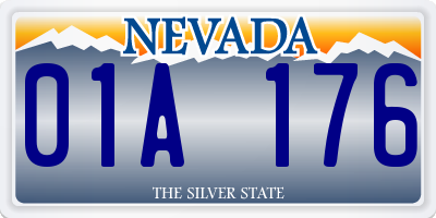 NV license plate 01A176