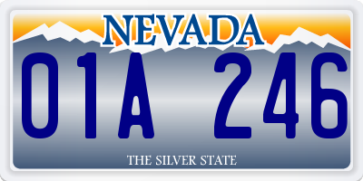 NV license plate 01A246