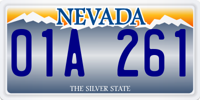 NV license plate 01A261