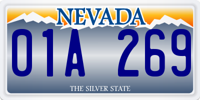 NV license plate 01A269
