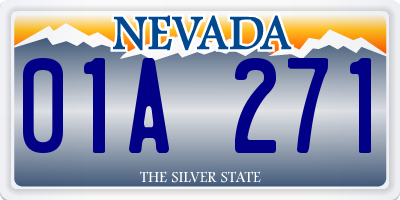 NV license plate 01A271
