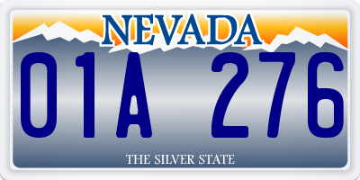 NV license plate 01A276