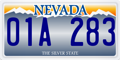 NV license plate 01A283