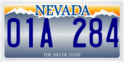 NV license plate 01A284